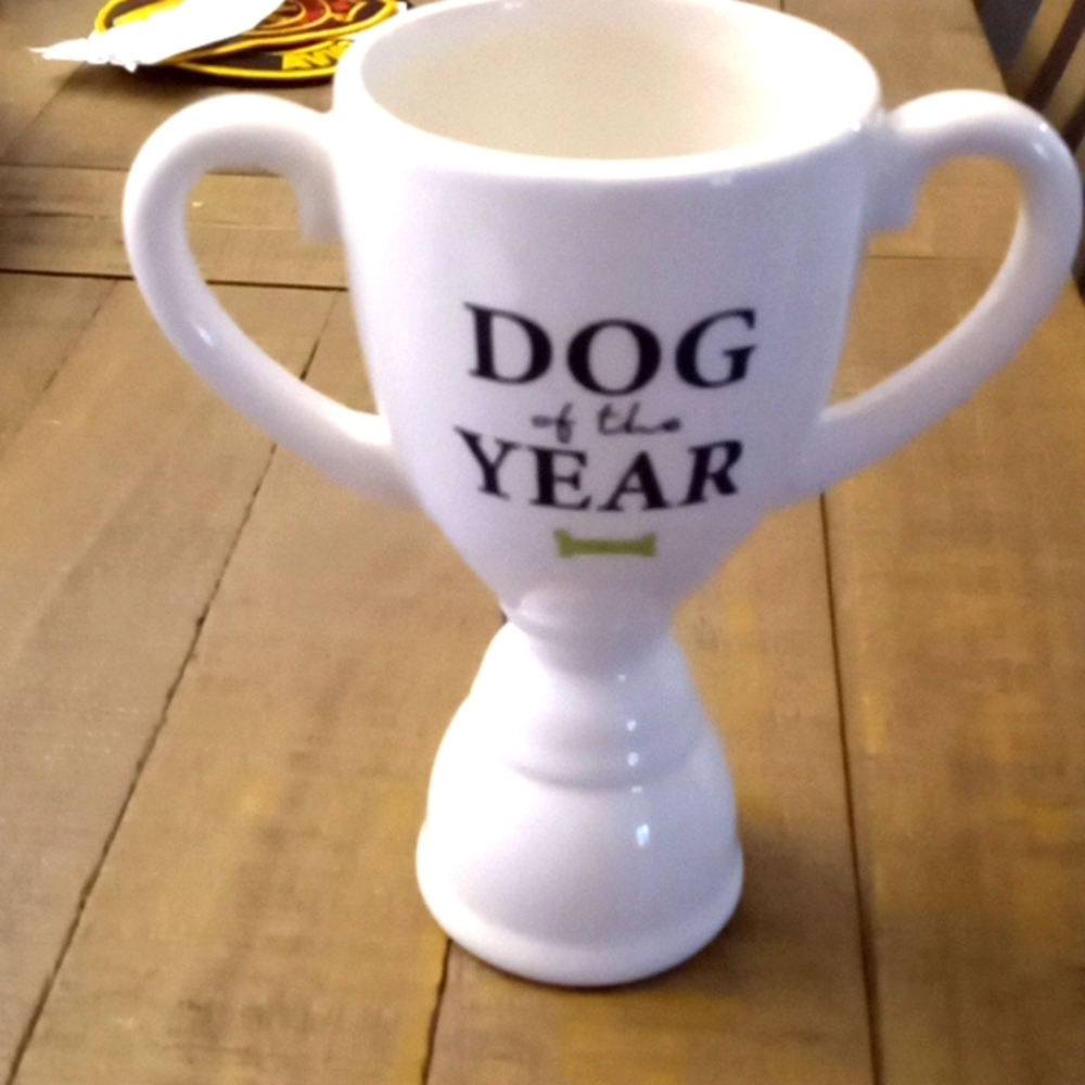Dog of the Year award Bud vase